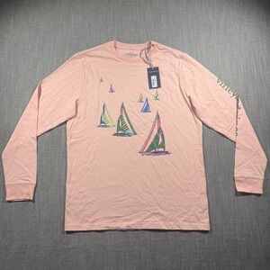 Vineyard Vines Shirt Mens XL Pink Sailboat Graphic Long Sleeve Tee Nautical